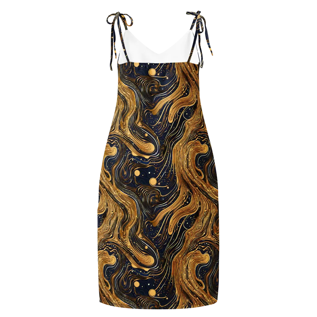 Midnight Aurum on Slip Dress — Back