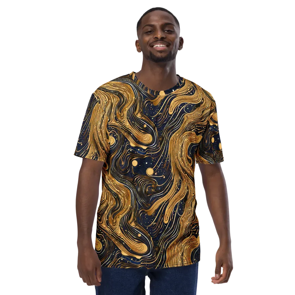 Midnight Aurum on Men's Crew Neck T-Shirt — Front