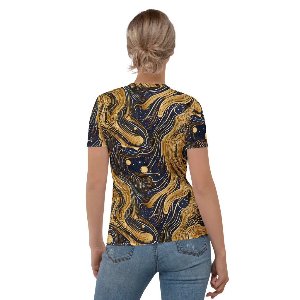 Midnight Aurum on Women's Crew Neck T-Shirt — Back