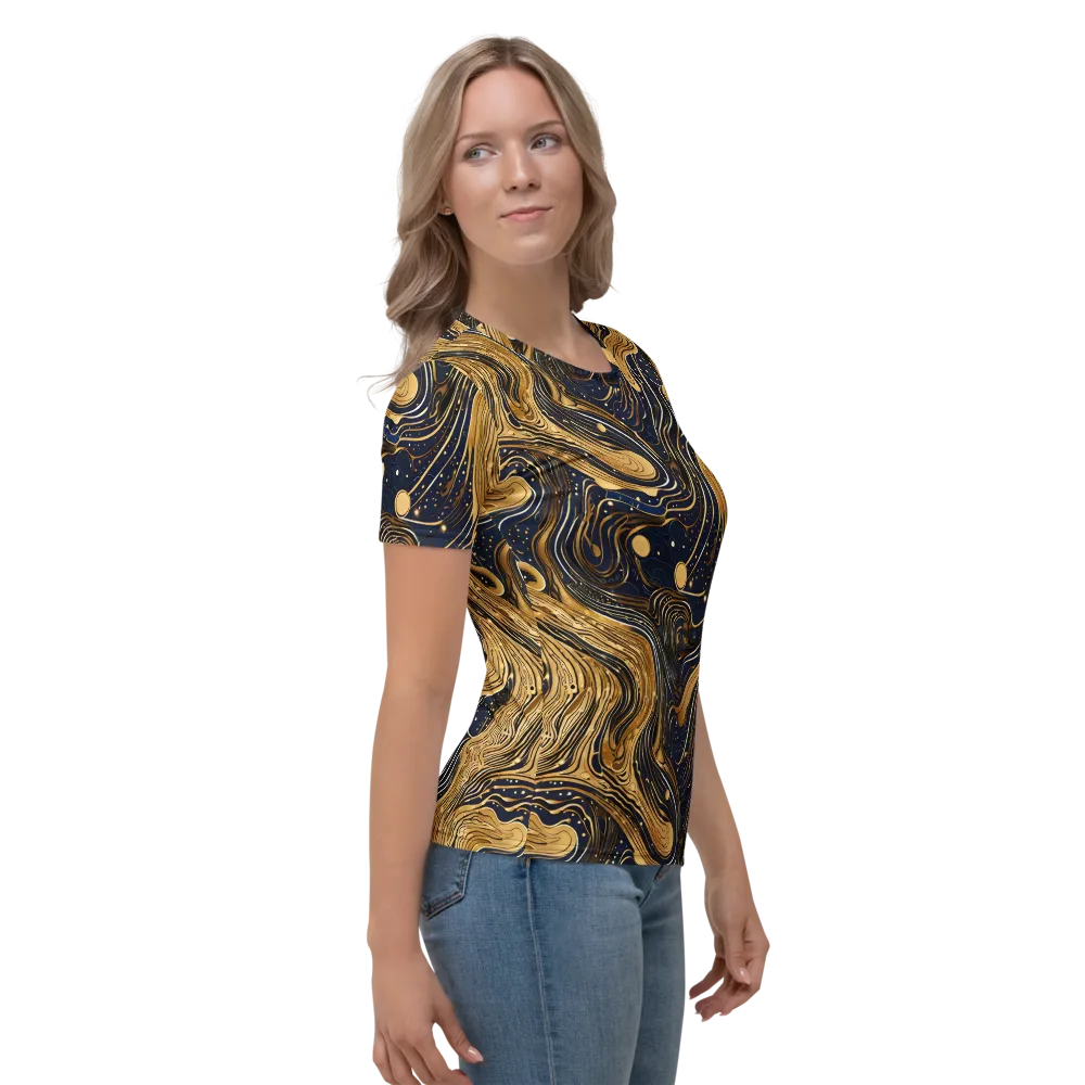 Midnight Aurum on Women's Crew Neck T-Shirt — Right