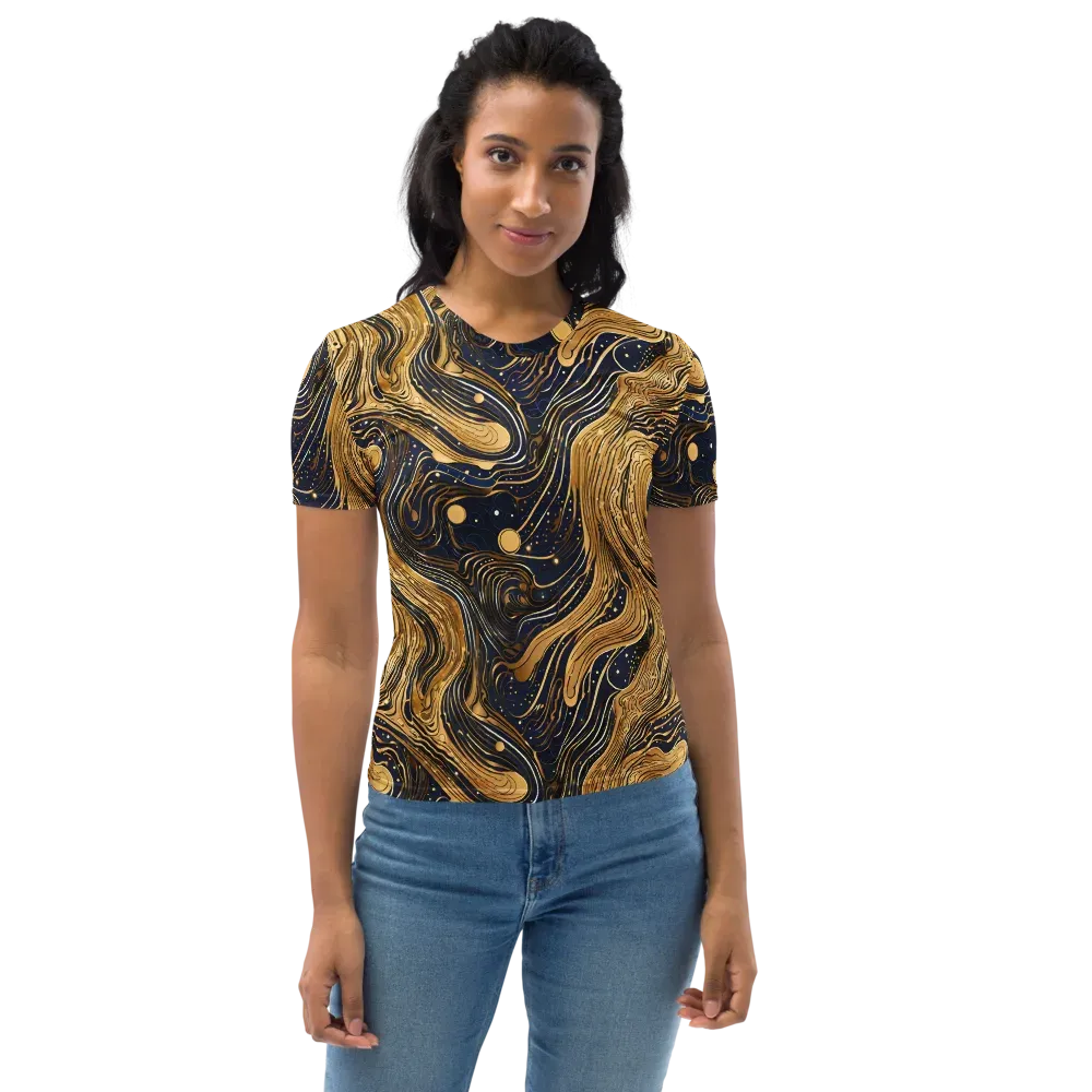 Midnight Aurum on Women's Crew Neck T-Shirt — Front