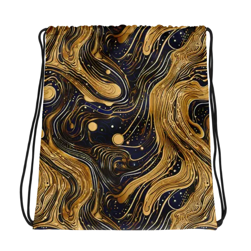 Midnight Aurum on a Drawstring Bag