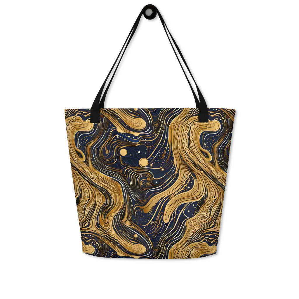 Midnight Aurum on Large Tote Bag W/ Pocket — Front