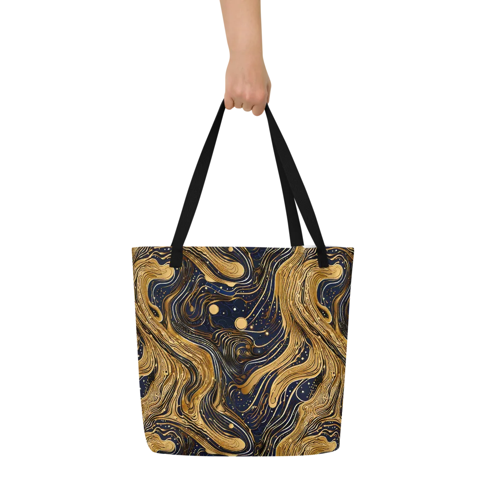 Midnight Aurum on Large Tote Bag W/ Pocket — Front