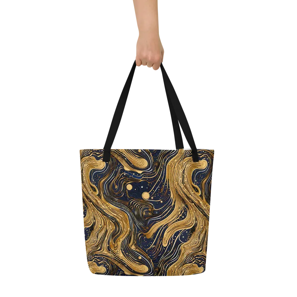 Midnight Aurum on Large Tote Bag W/ Pocket — Front