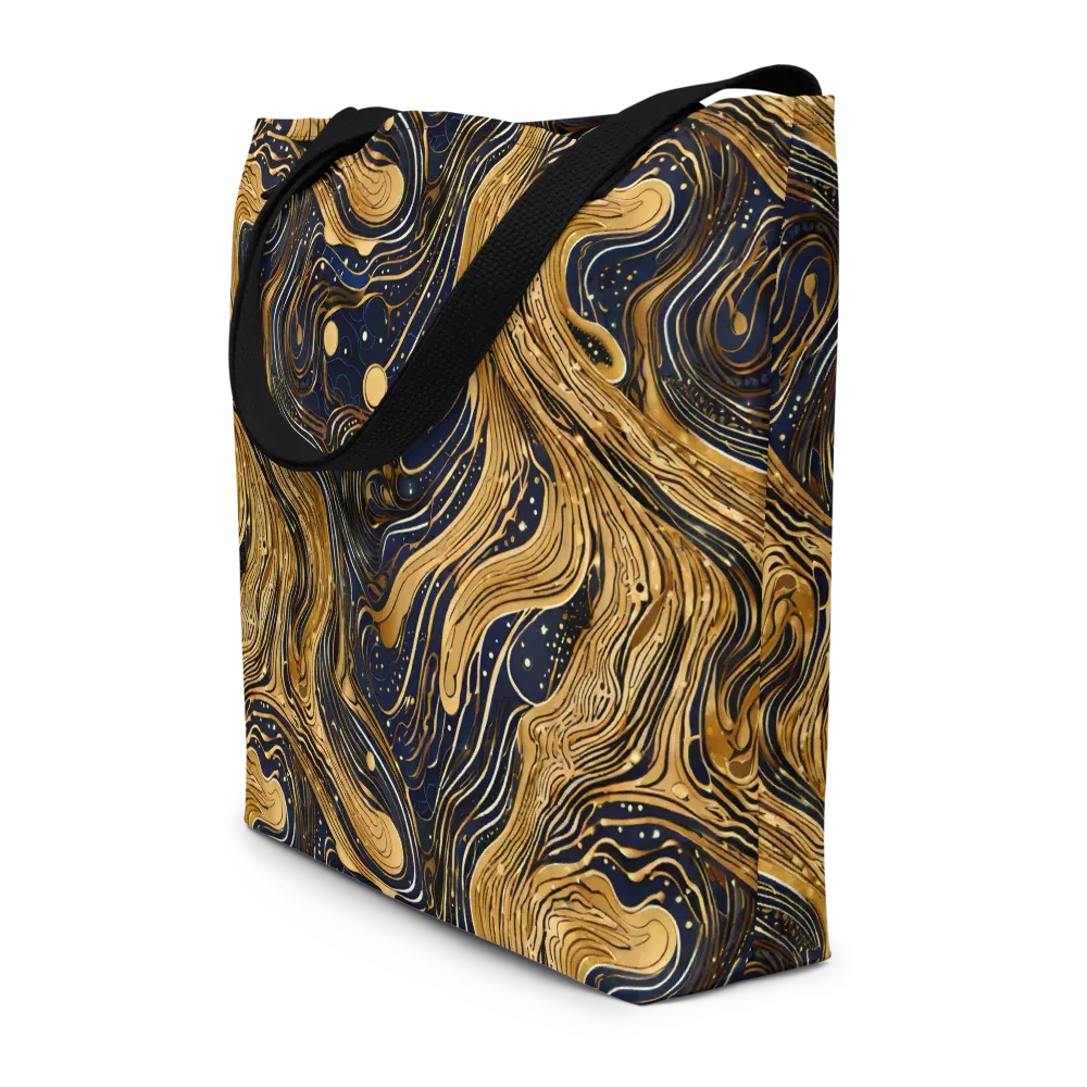 Midnight Aurum on Large Tote Bag W/ Pocket — Front