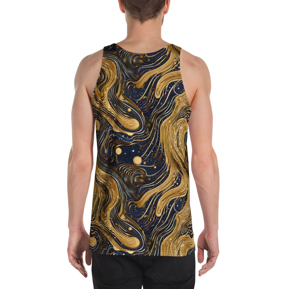 Midnight Aurum on Men's Tank Top — Back