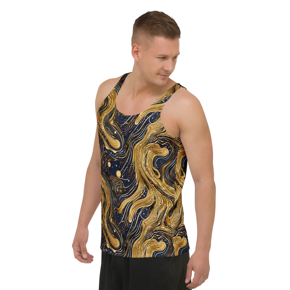 Midnight Aurum on Men's Tank Top — Left Front