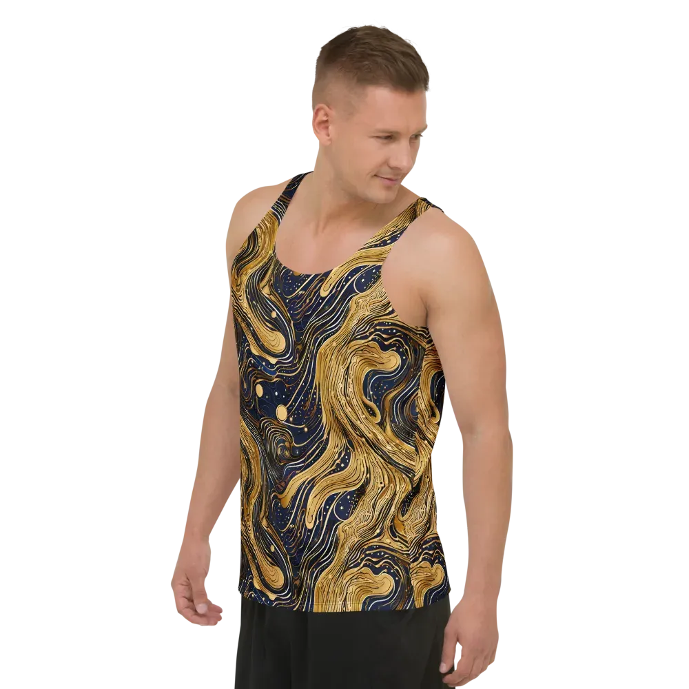Midnight Aurum on Men's Tank Top — Left Front