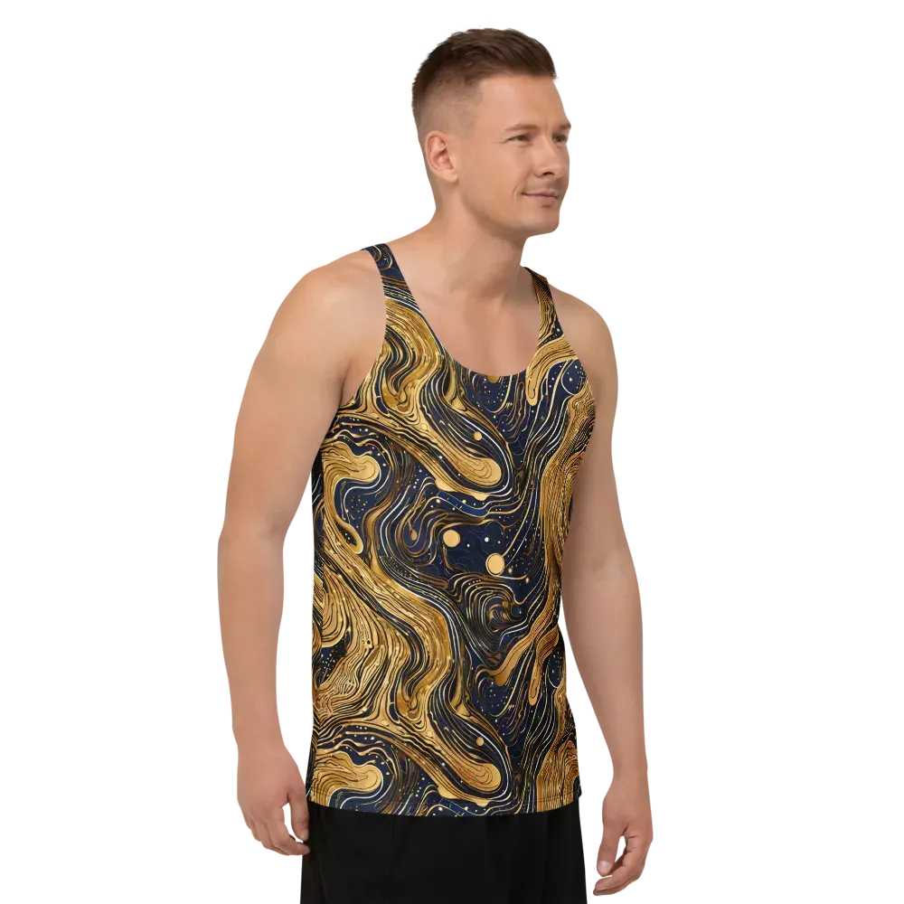 Midnight Aurum on Men's Tank Top — Right Front