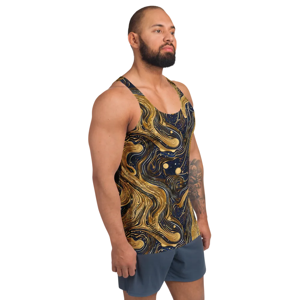Midnight Aurum on Men's Tank Top — Right Front