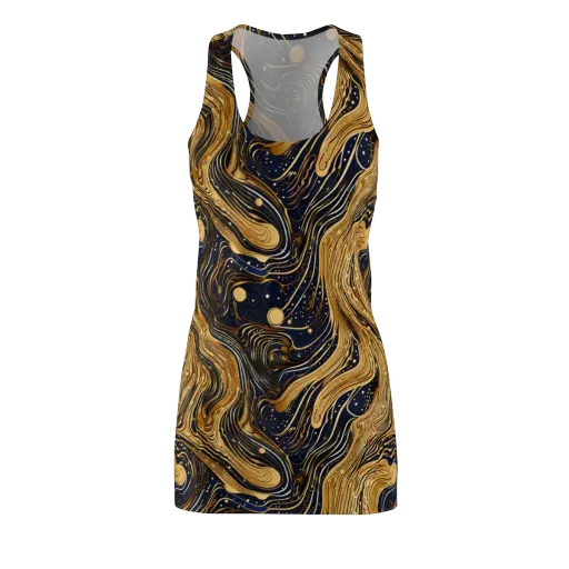 Midnight Aurum on a Racerback Dress