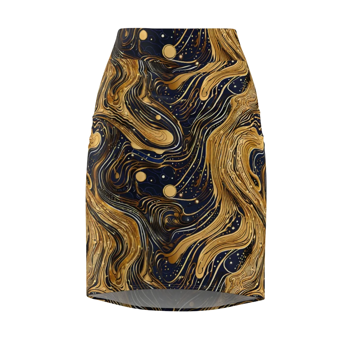 Midnight Aurum on Pencil Skirt — Front