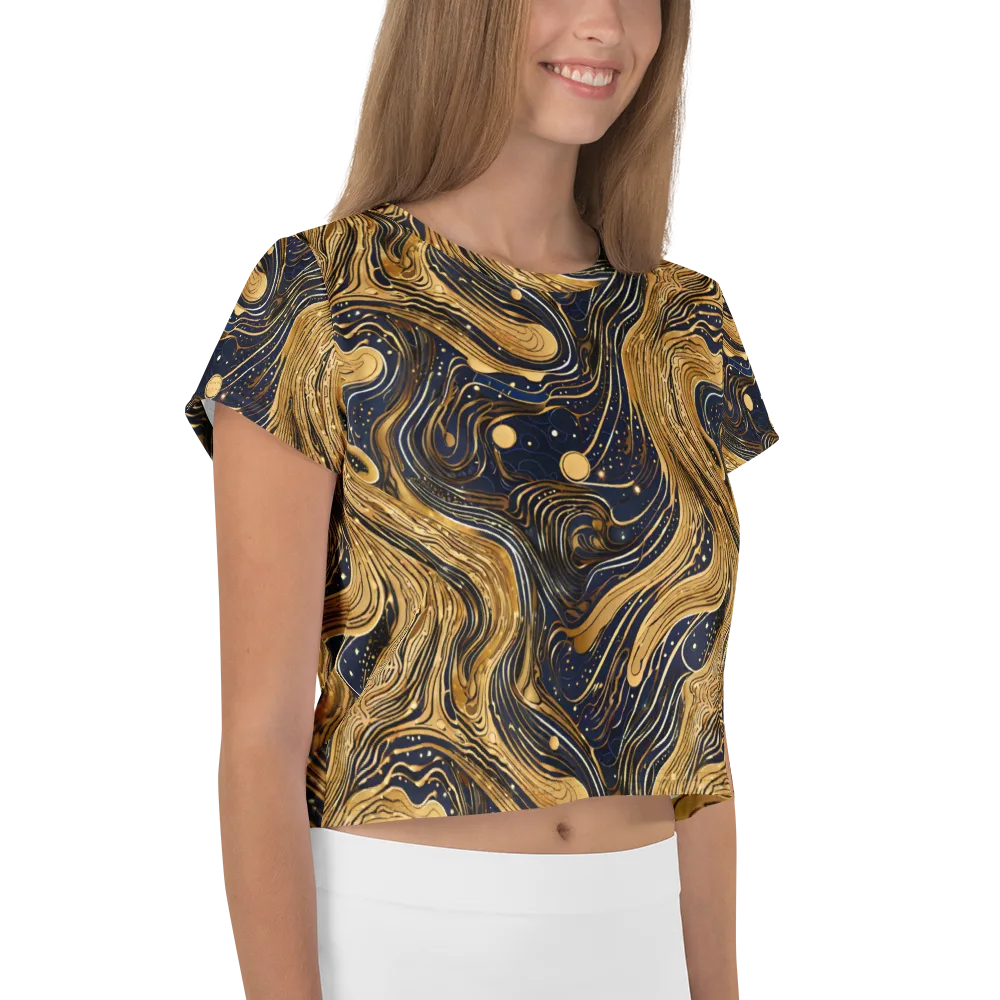 Midnight Aurum on Crop Tee — Right