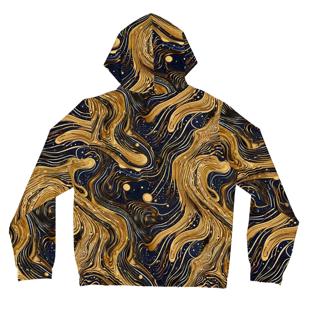 Midnight Aurum on Women's Full-Zip Hoodie — Back