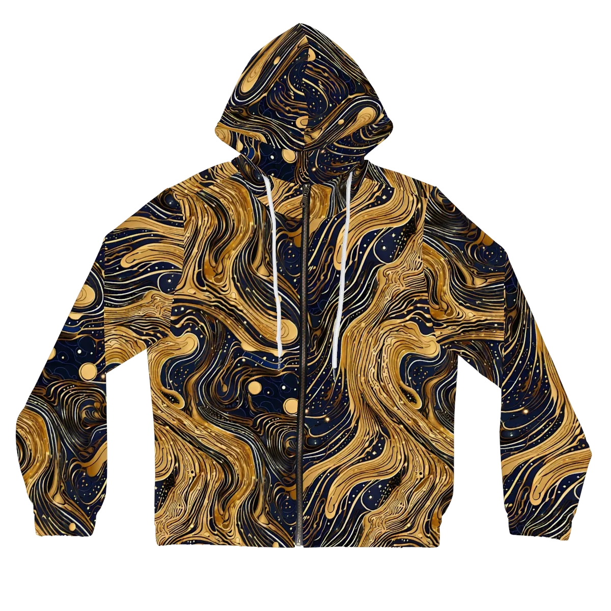 Midnight Aurum on Women's Full-Zip Hoodie — Front