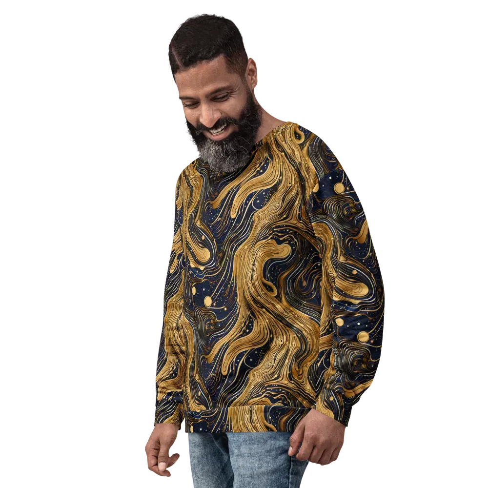 Midnight Aurum on Sweatshirt — Left Front