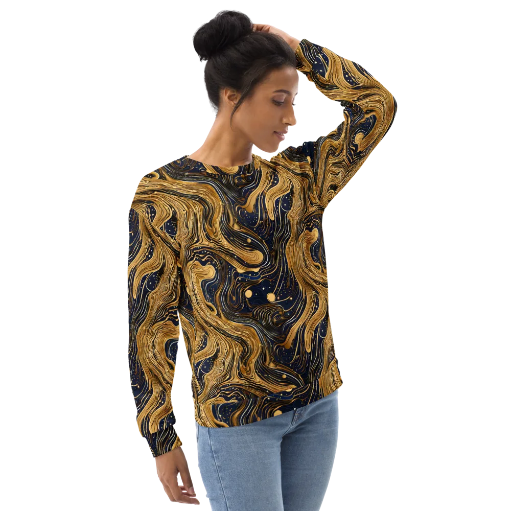 Midnight Aurum on Sweatshirt — Right Front