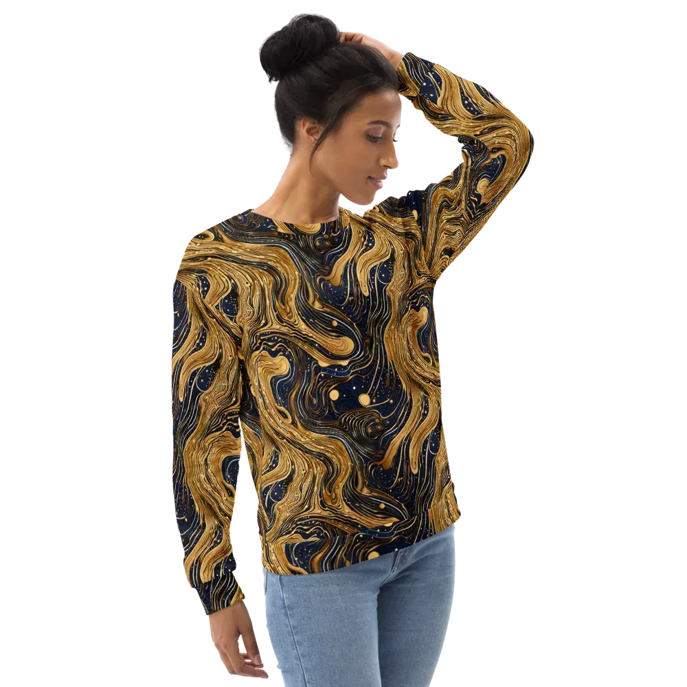 Midnight Aurum on Sweatshirt — Right Front
