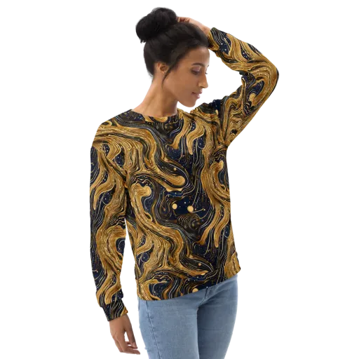 Midnight Aurum on a Sweatshirt