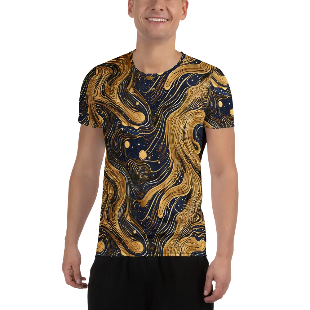 Midnight Aurum on Men's Athletic T-Shirt — Front
