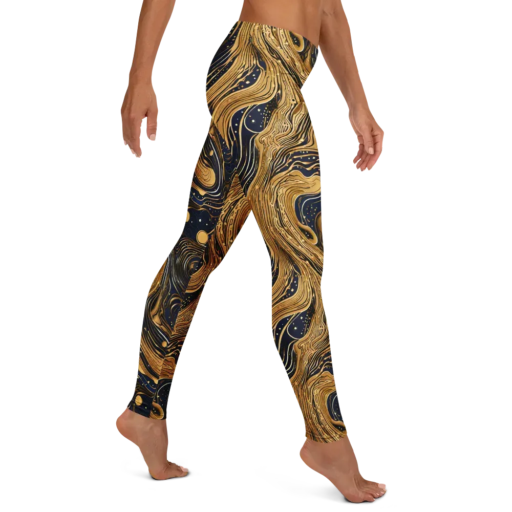 Midnight Aurum on Leggings — Right