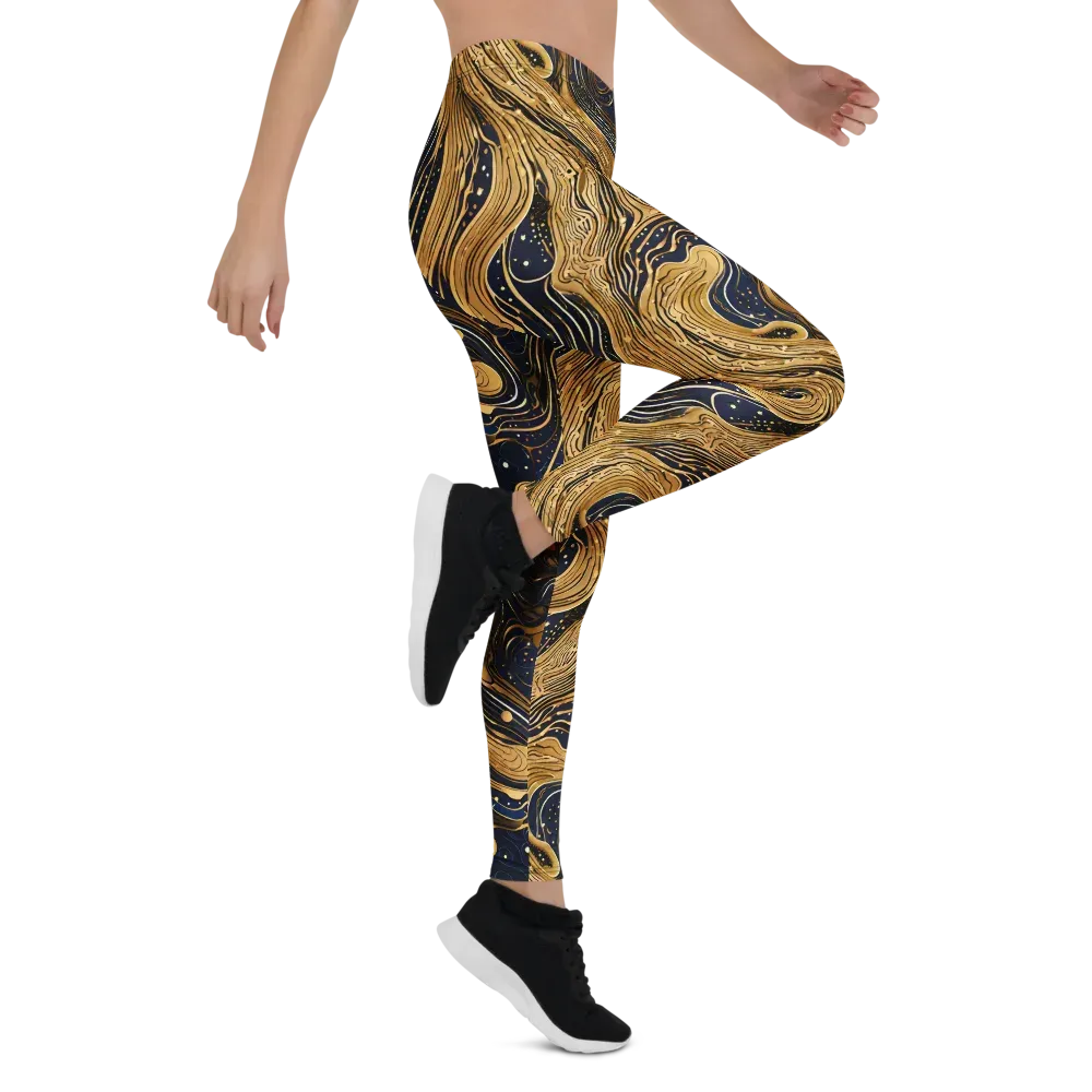 Midnight Aurum on Leggings — Right