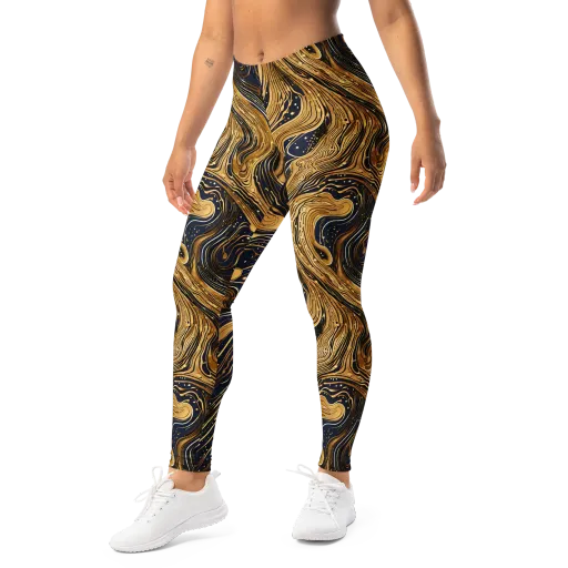 Midnight Aurum on a Leggings