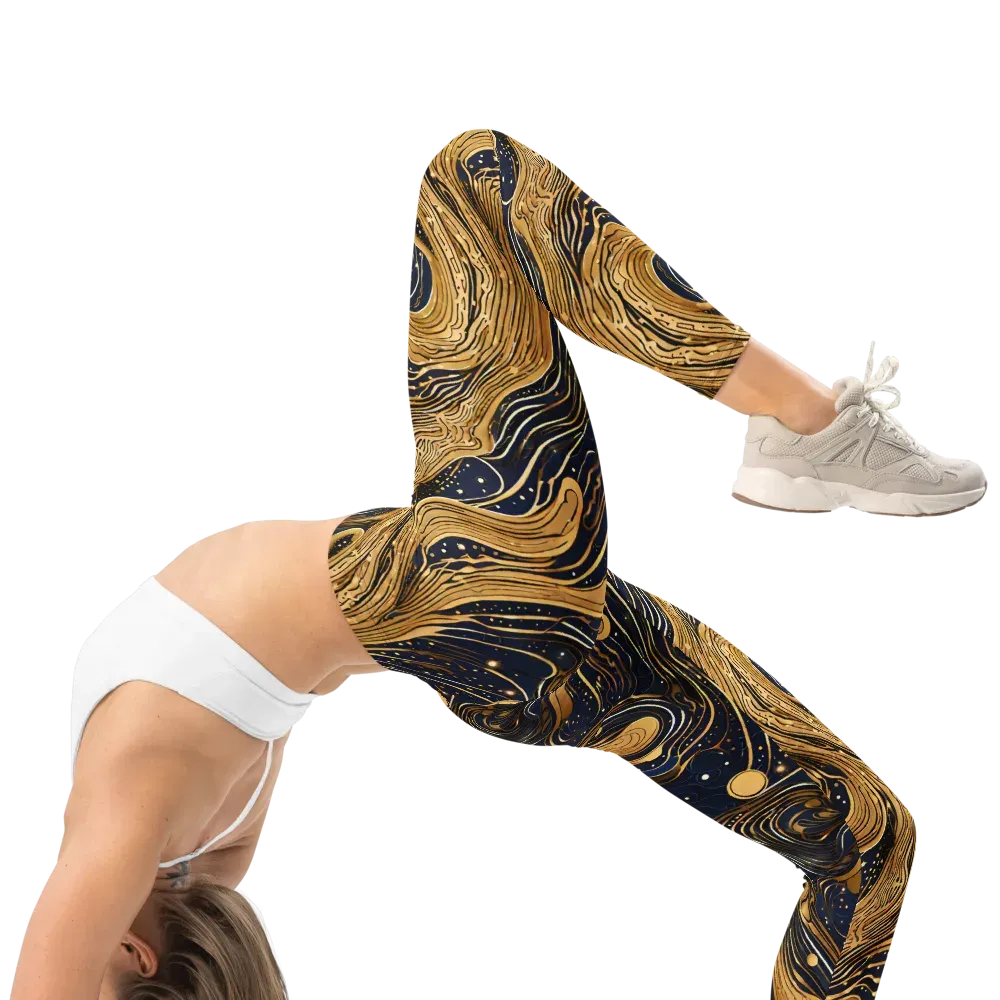 Midnight Aurum on Leggings — Right