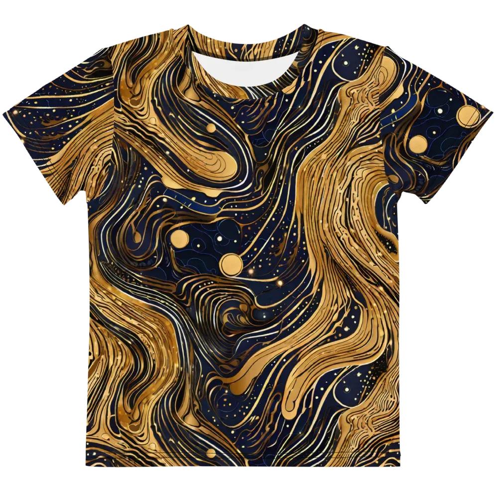 Midnight Aurum on Kids Crew Neck T-Shirt — Front