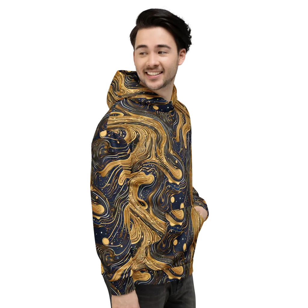 Midnight Aurum on Hoodie — Right
