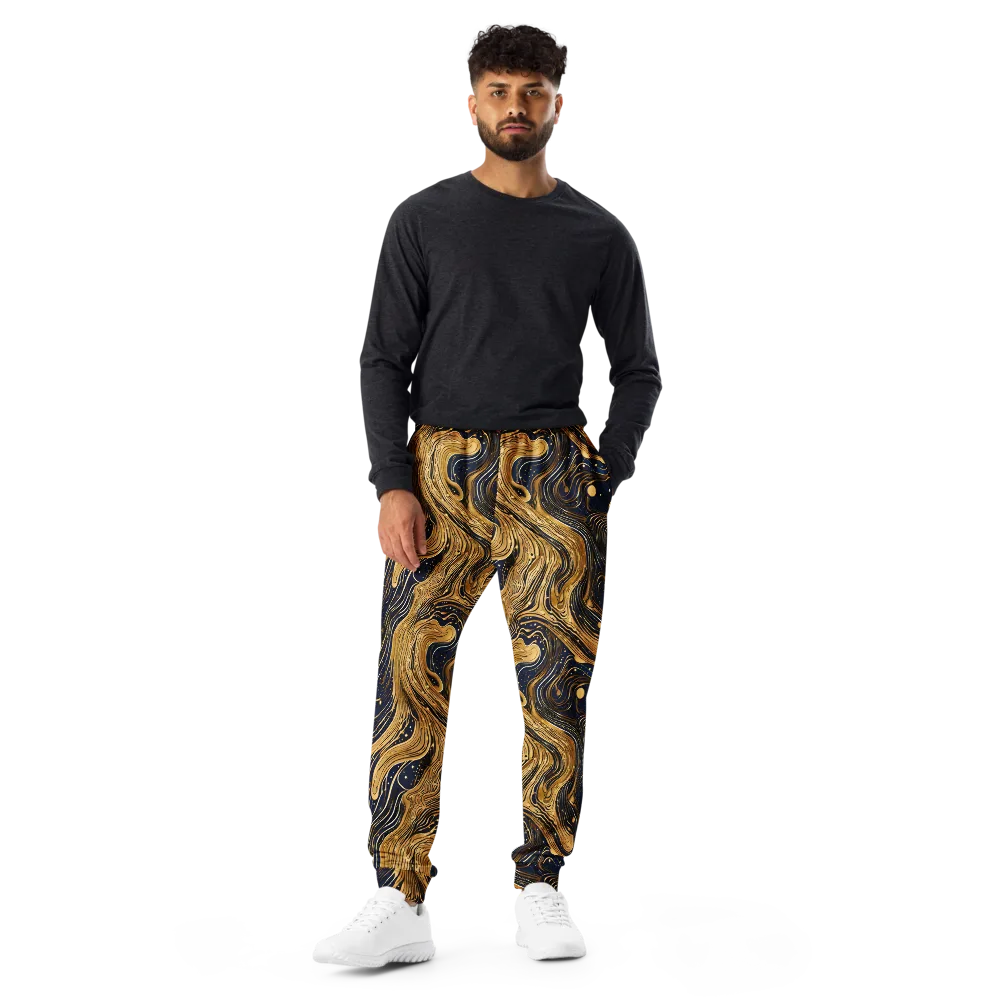 Midnight Aurum on Men's Joggers — Front