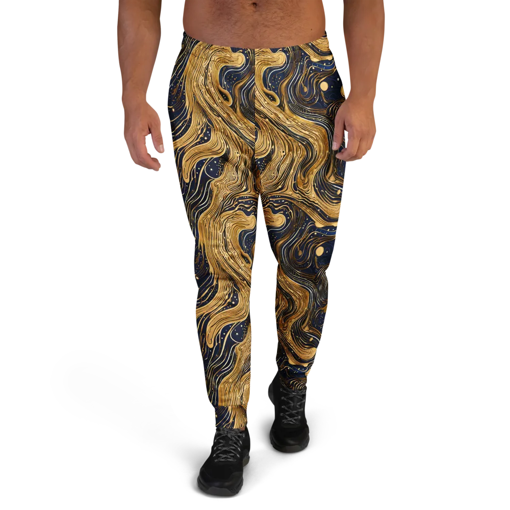 Midnight Aurum on Men's Joggers — Front