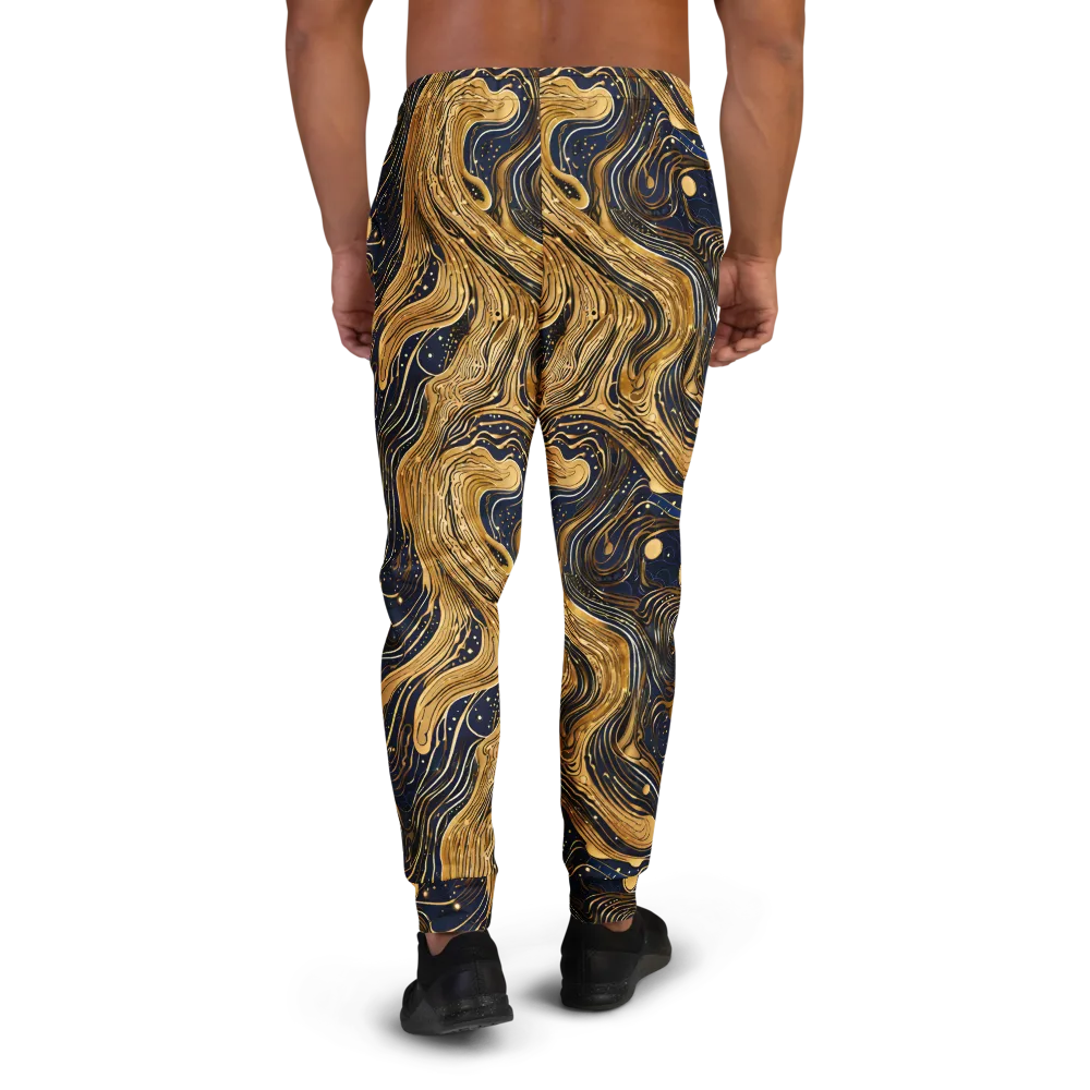 Midnight Aurum on Men's Joggers — Back