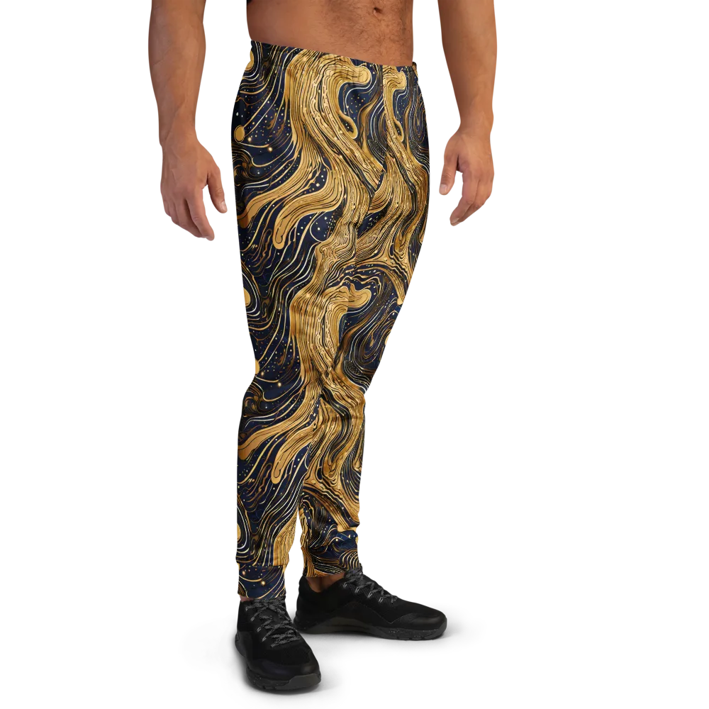 Midnight Aurum on Men's Joggers — Right