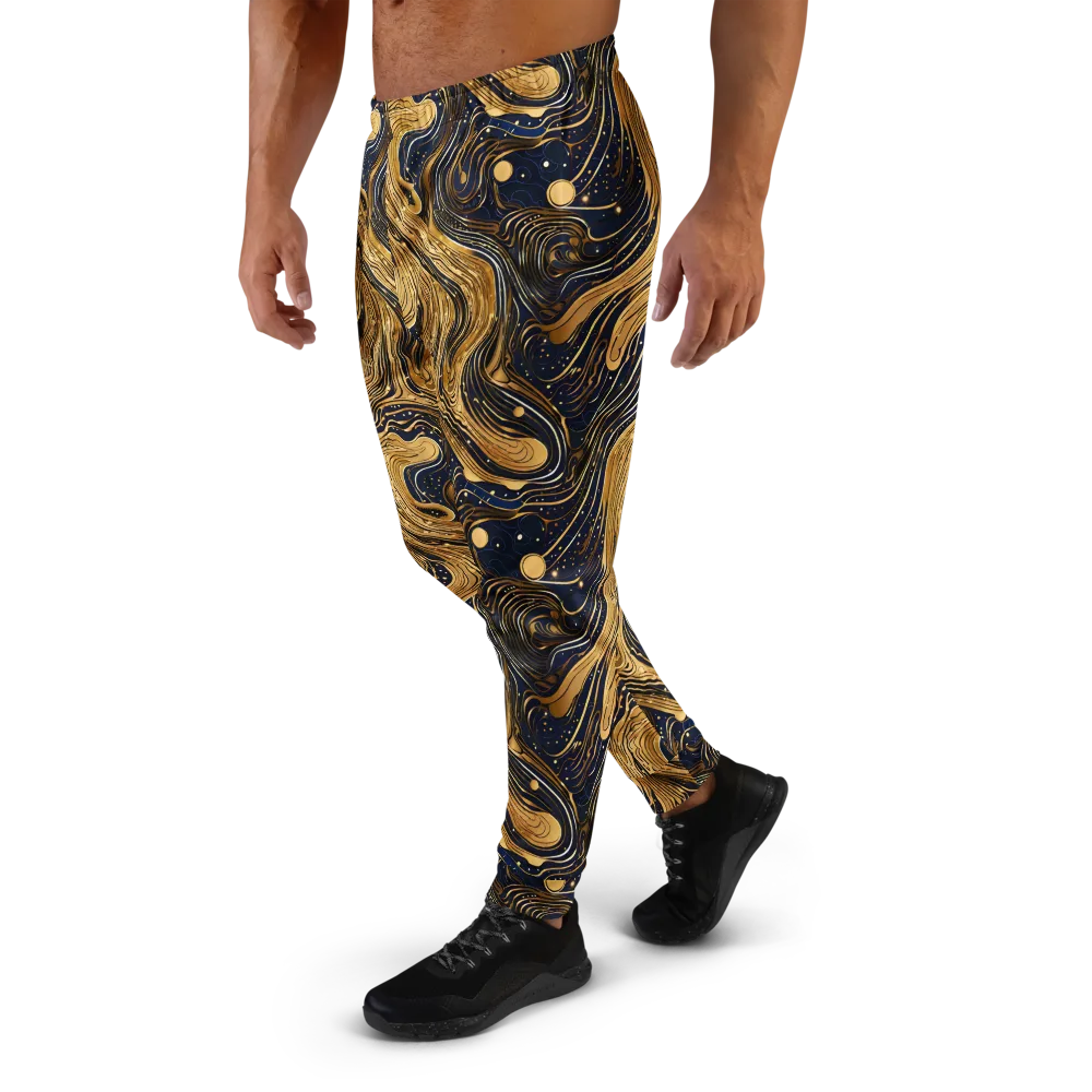Midnight Aurum on Men's Joggers — Left
