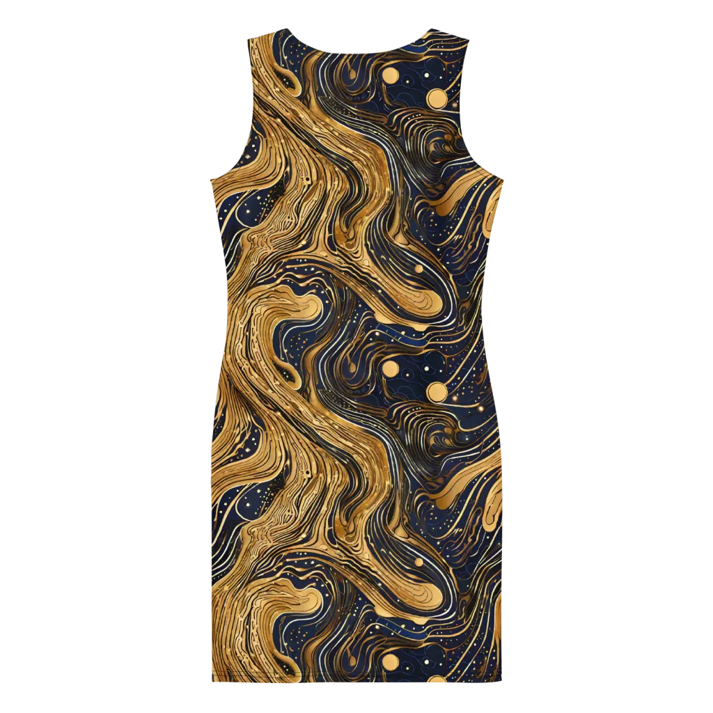 Midnight Aurum on Bodycon Dress — Back