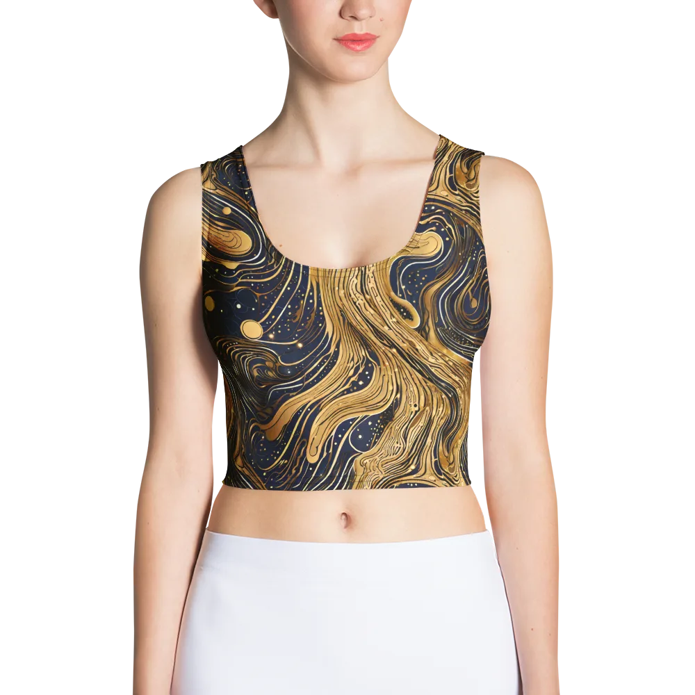 Midnight Aurum on Crop Top — Front