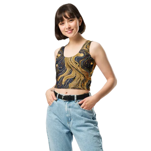Midnight Aurum on a Crop Top
