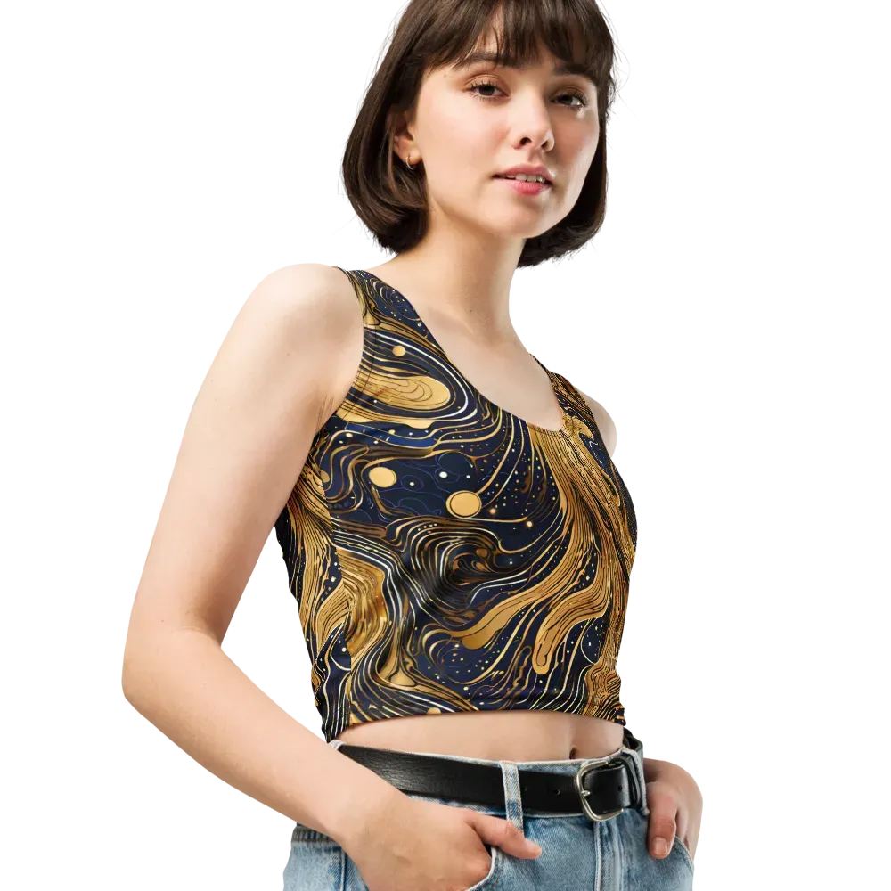 Midnight Aurum on Crop Top — Right Front