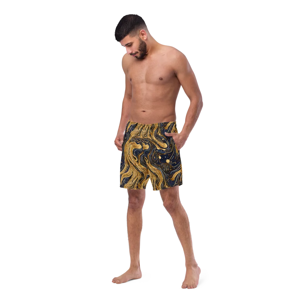 Midnight Aurum on Swim Trunks — Left Front
