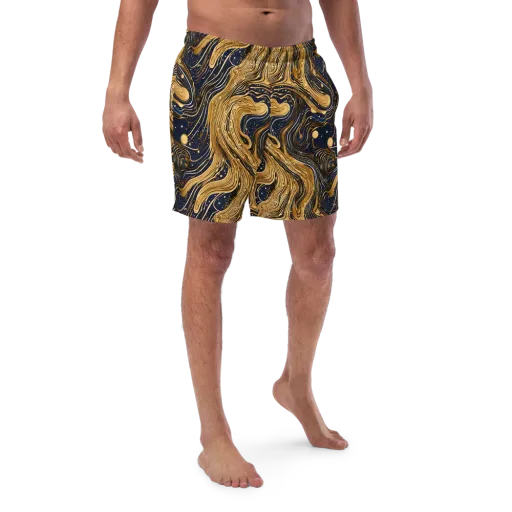 Midnight Aurum on a Swim Trunks