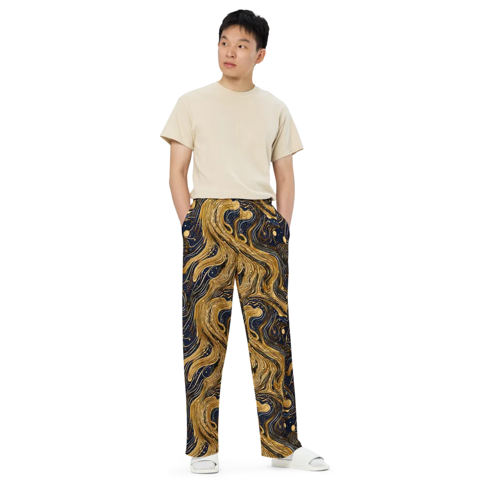 Midnight Aurum on Wide-Leg Pants — Front