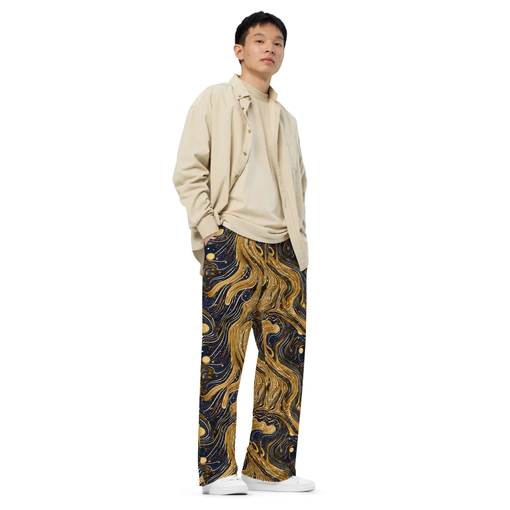 Midnight Aurum on Wide-Leg Pants — Right Front