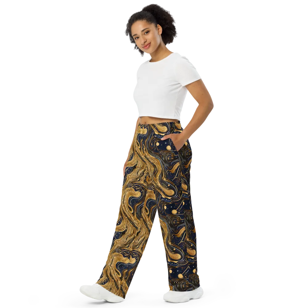 Midnight Aurum on Wide-Leg Pants — Left Front