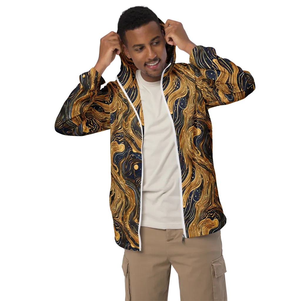 Midnight Aurum on Men's Windbreaker — Front