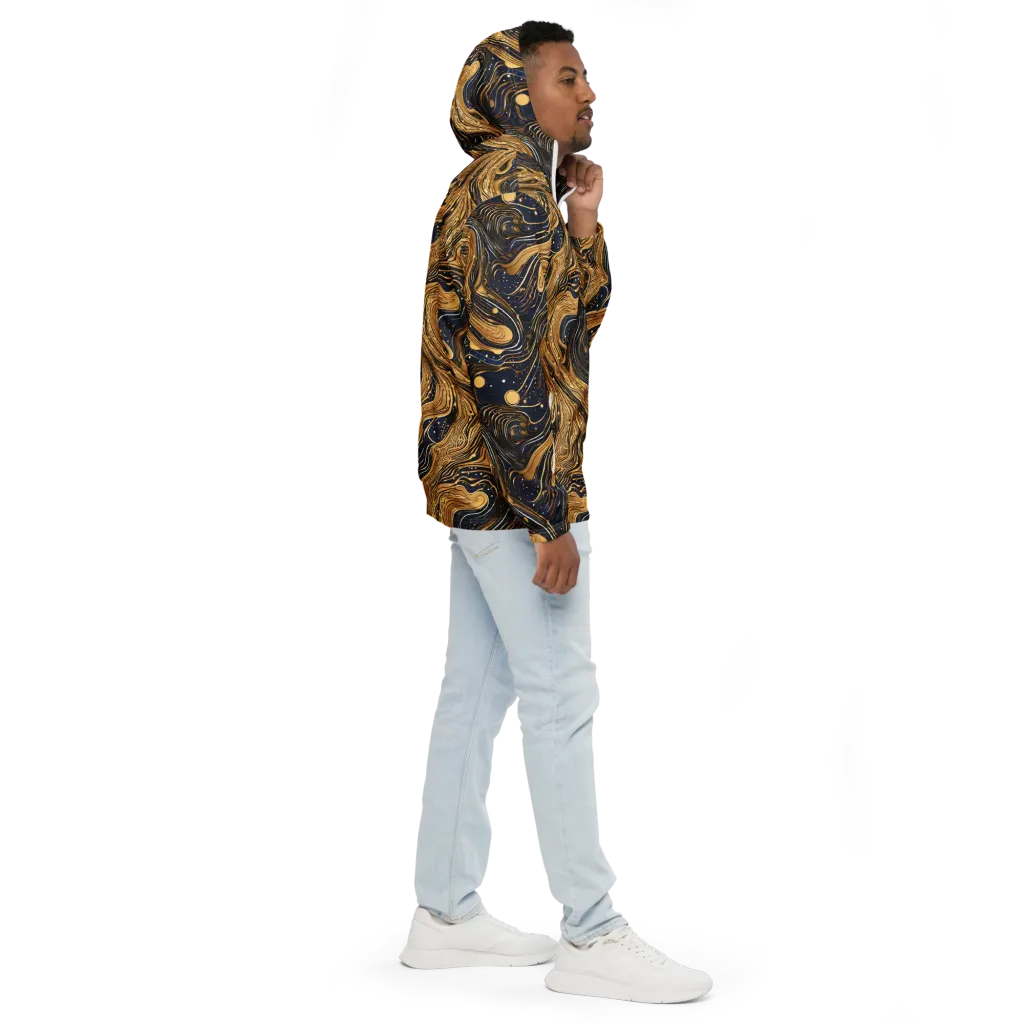 Midnight Aurum on Men's Windbreaker — Right
