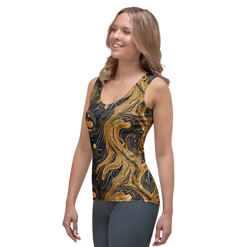 Midnight Aurum on Women's Tank Top — Left Front