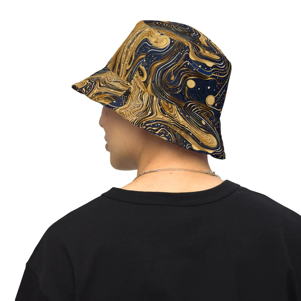 Midnight Aurum on Reversible Bucket Hat — Back Inside
