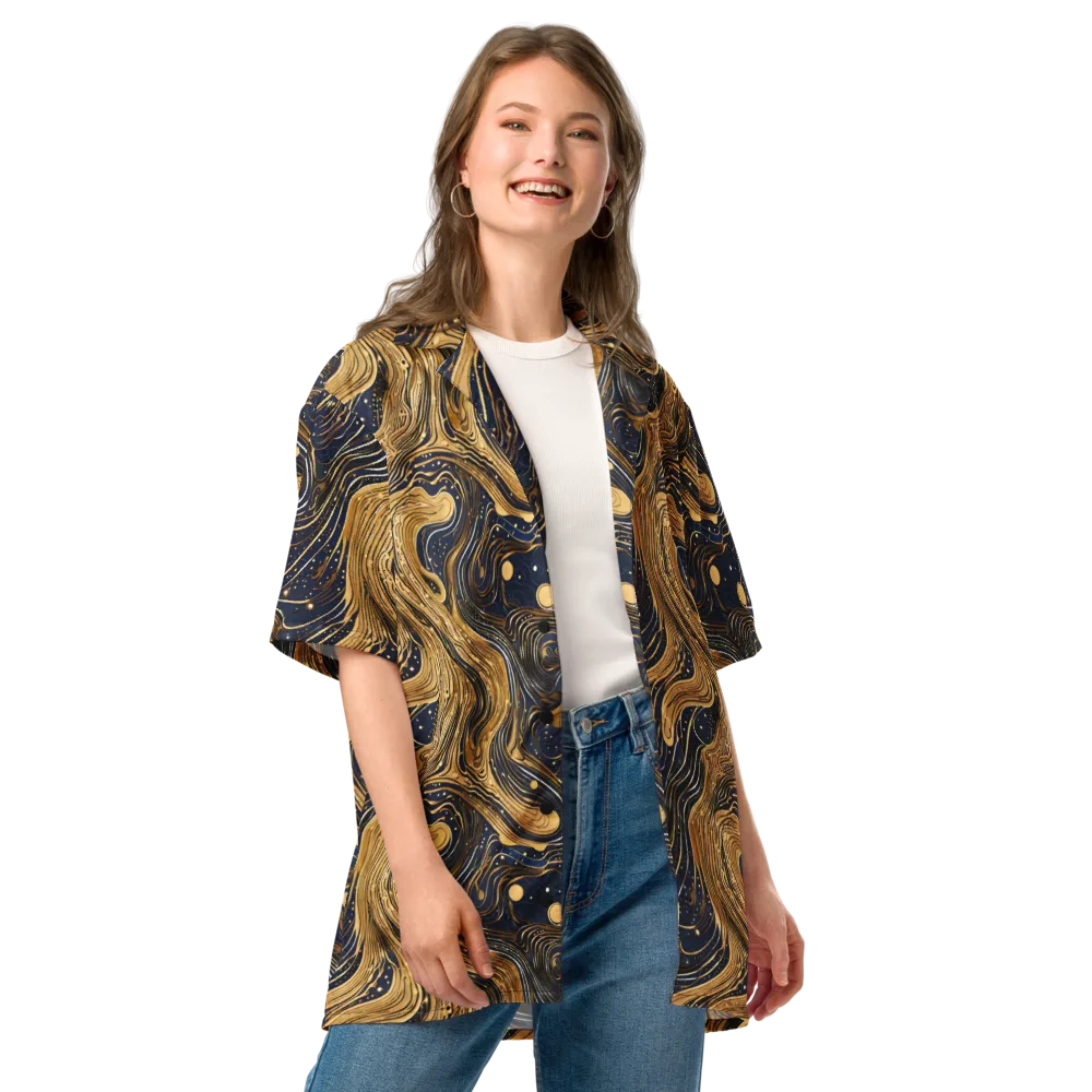 Midnight Aurum on Button Shirt — Front